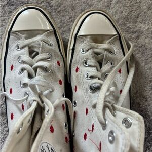 Women’s High-Top Sneakers with Red Accents